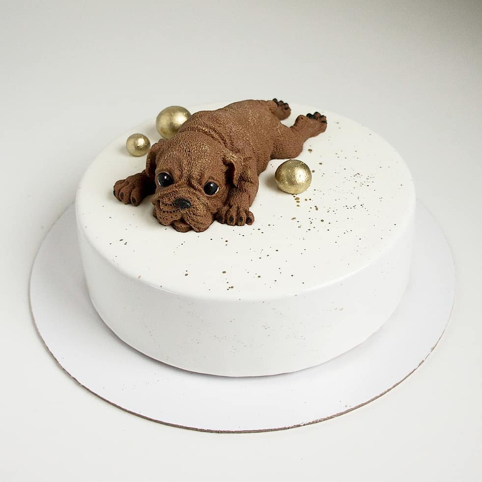 Муссовый торт с собачкой