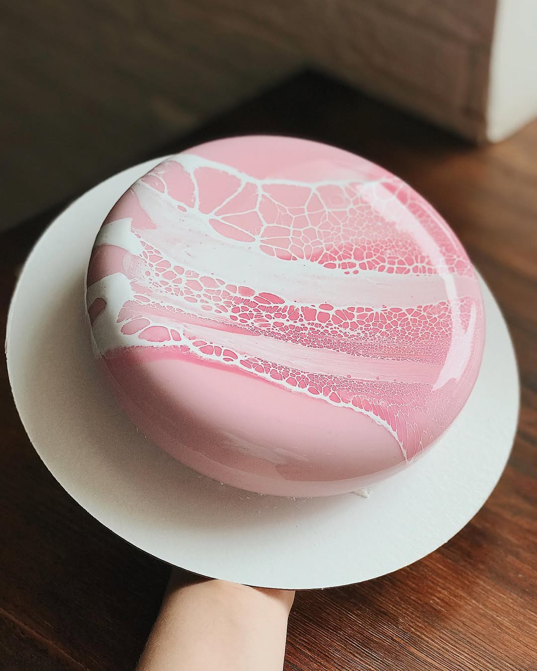 Муссовый торт с узором