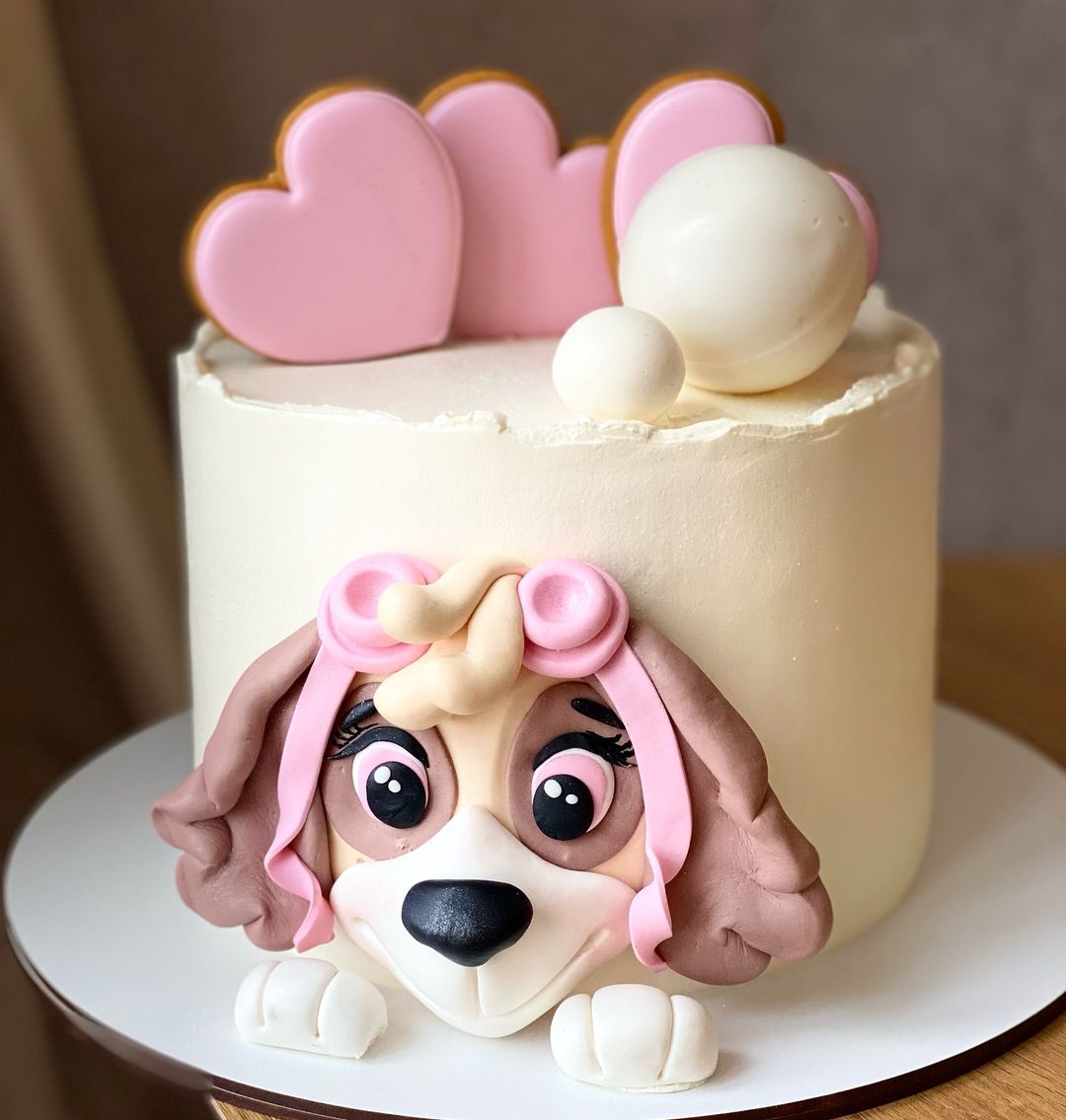 Торт для девочки с собачкой