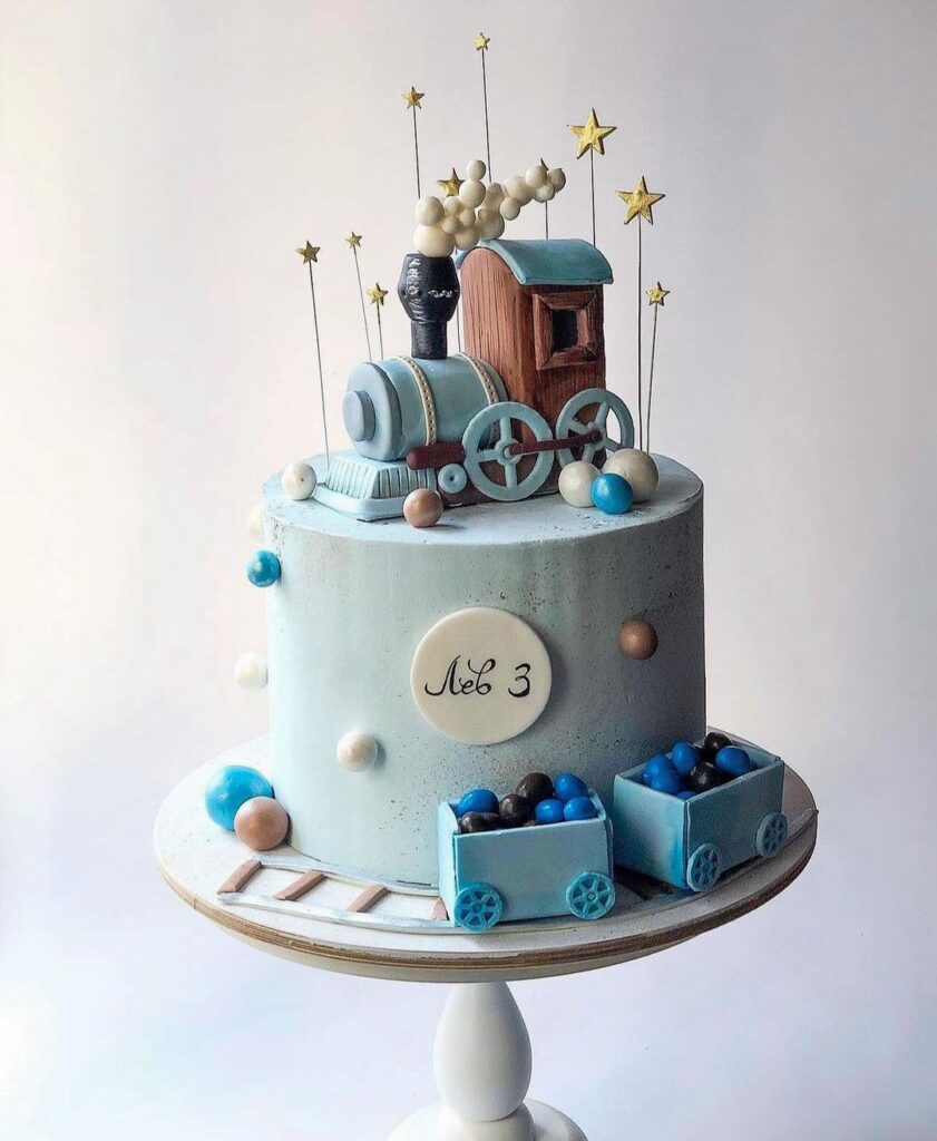 Торт с паровозом для мальчика