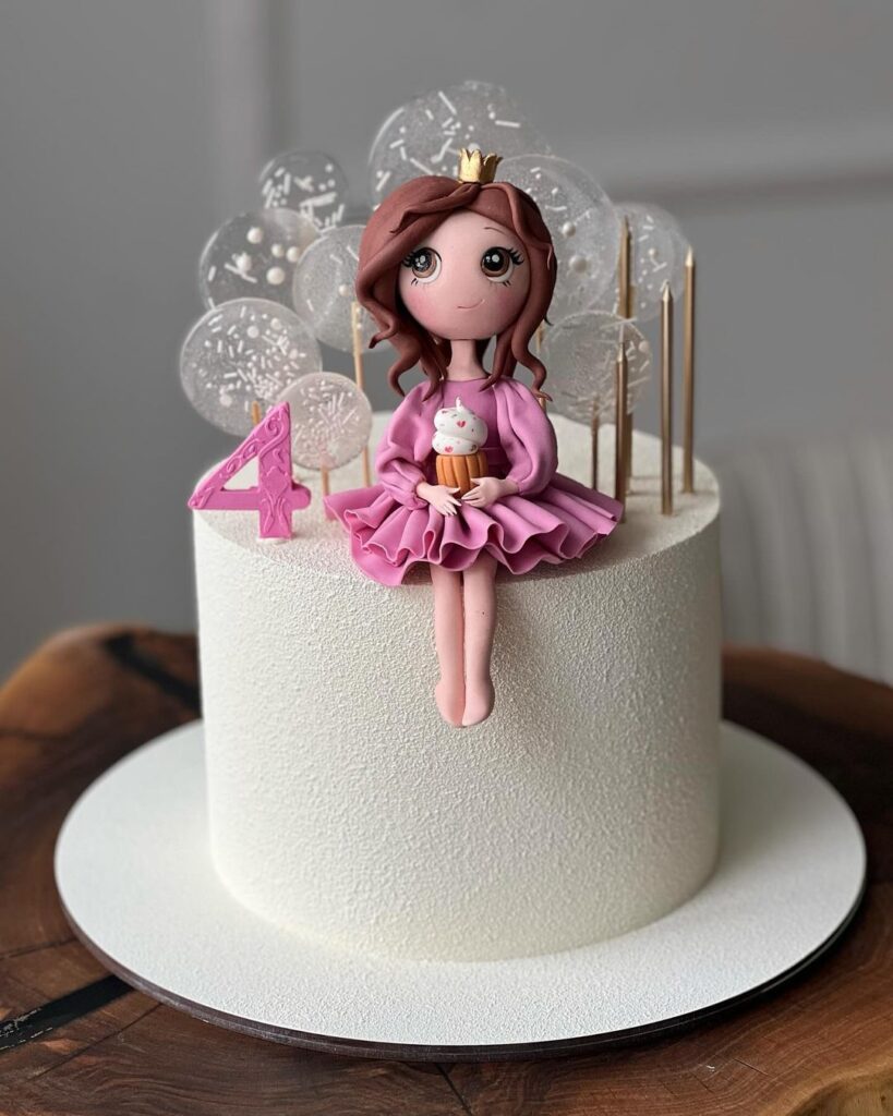 Торт на 4 года девочке