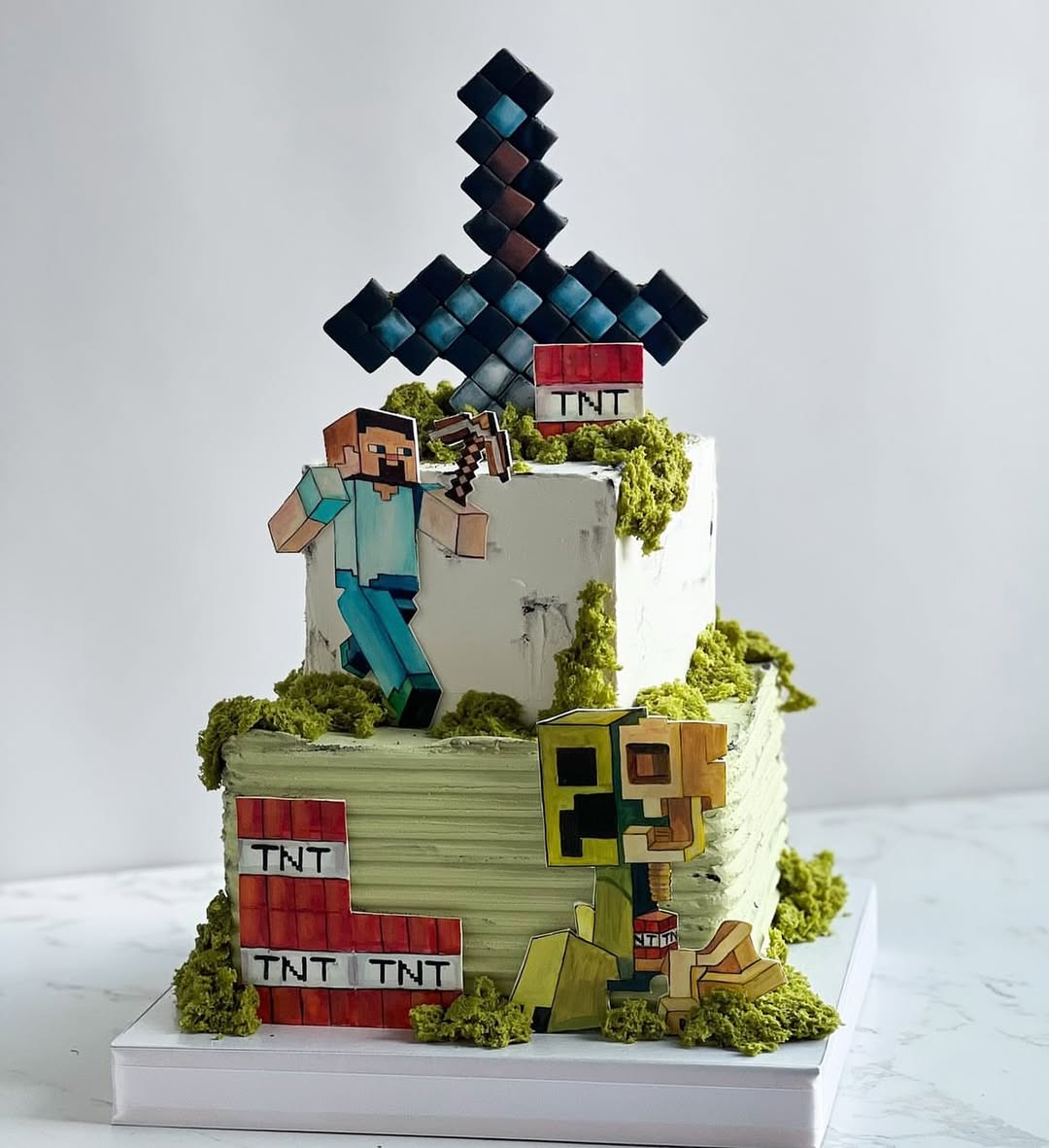Торт по игре Майнкрафт