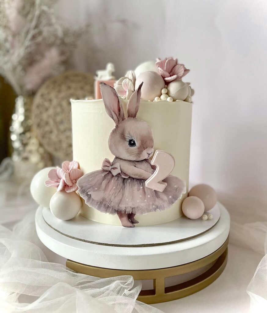 Торт с зайкой для девочки