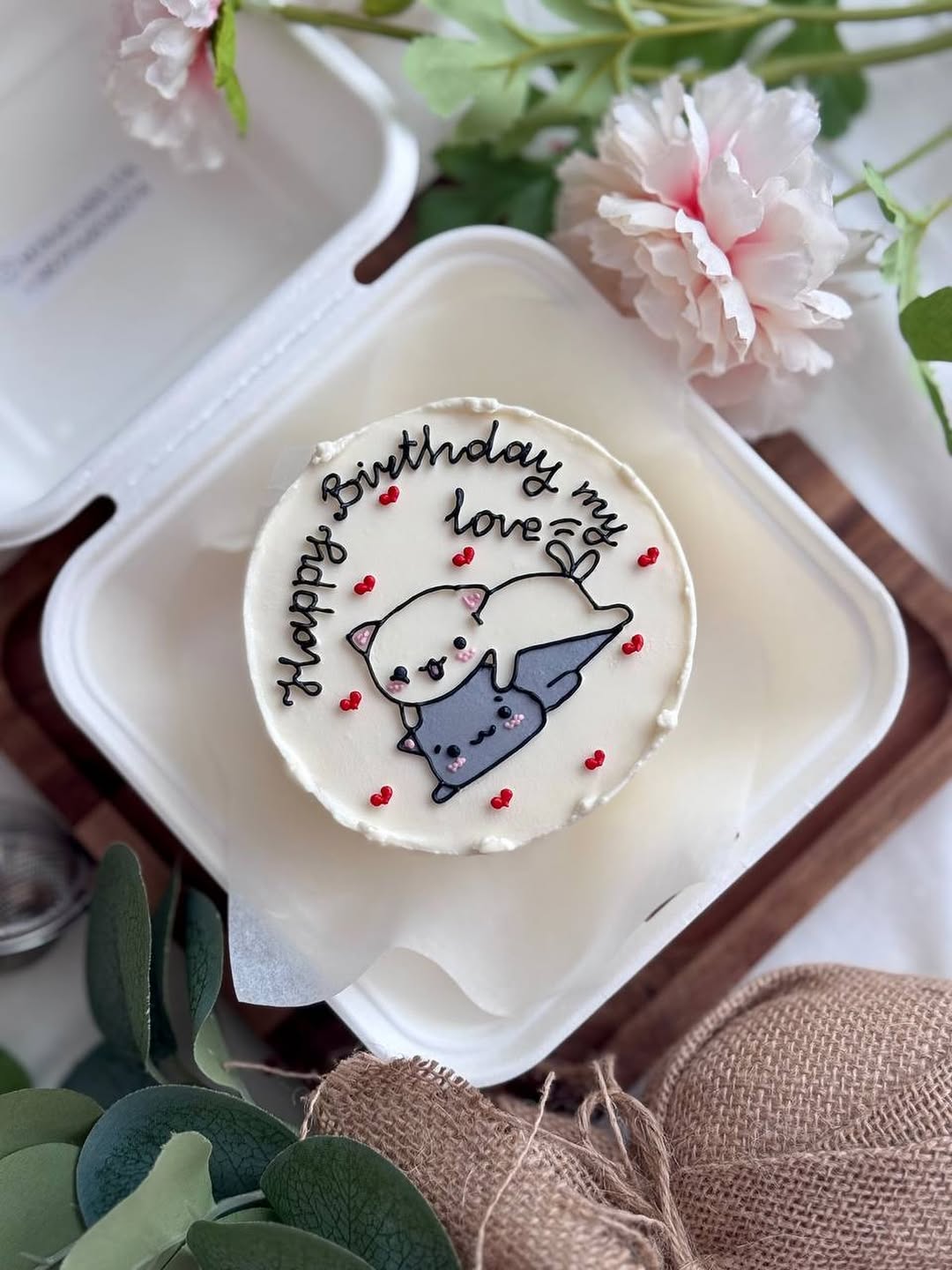 Бенто торт с котиками