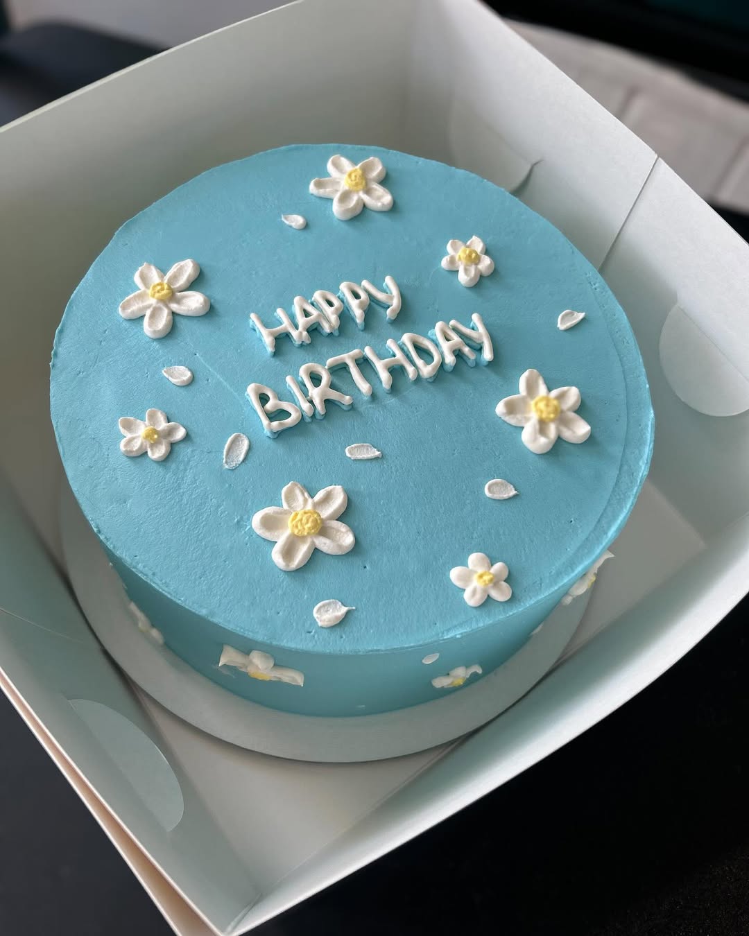 Бенто торт голубой