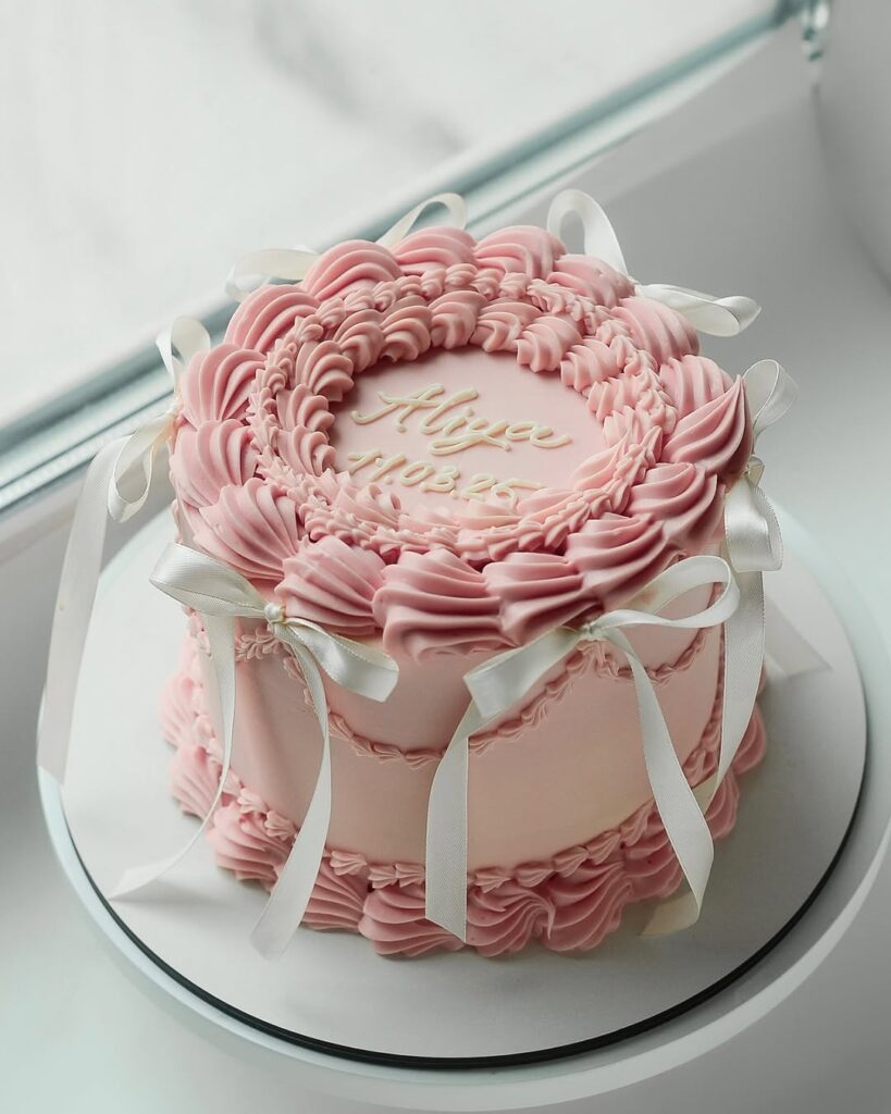Торт для девочки с датой рождения