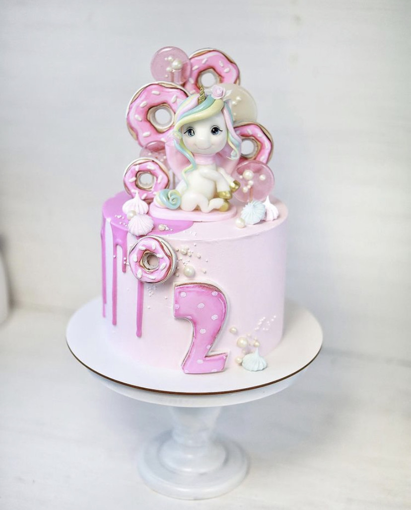 Кремовый торт на день рождения девочке