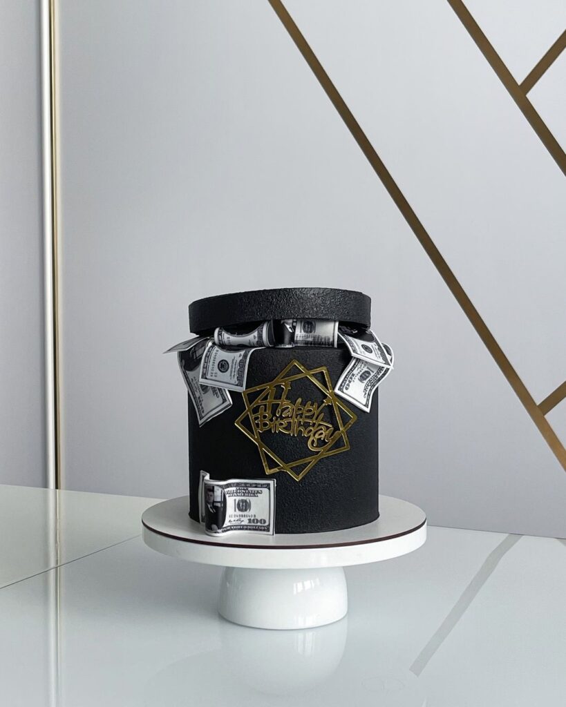 Торт коробка с деньгами
