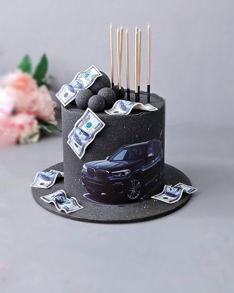 Торт с рисунком машины