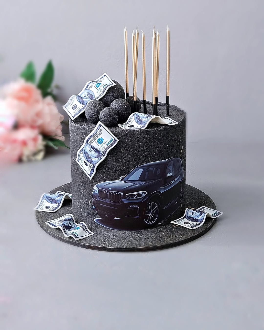 Торт с рисунком машины