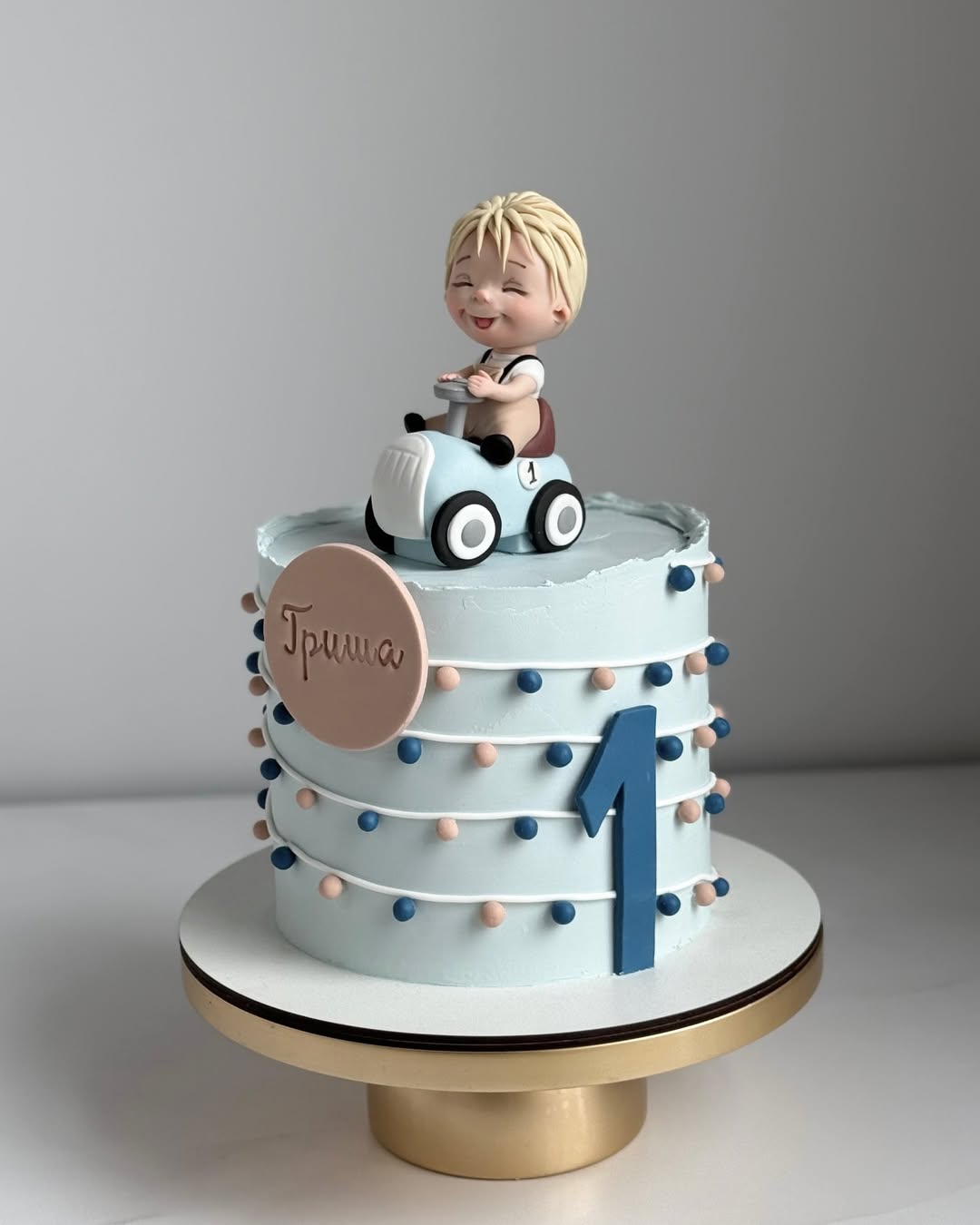 Торт на год с именем мальчику
