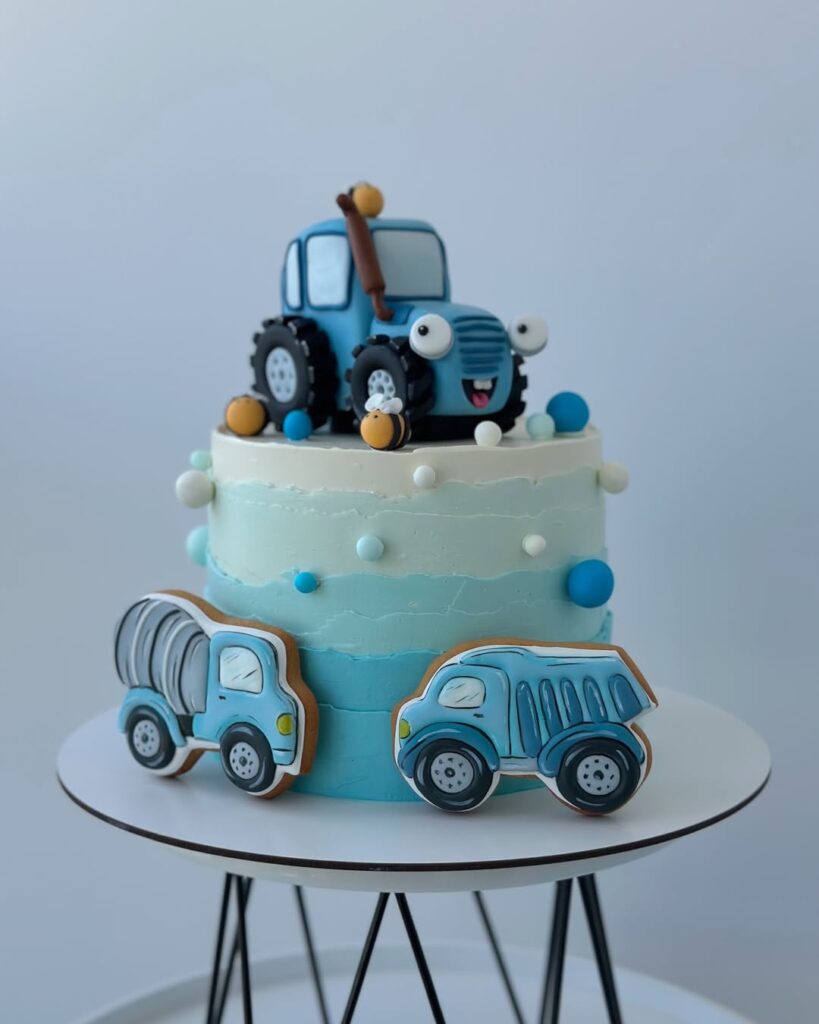 Торт с трактором для мальчика
