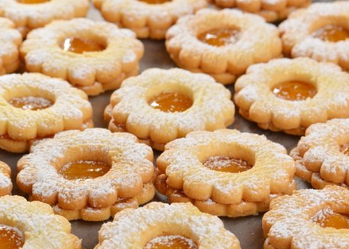 Печенье с абрикосовым вареньем