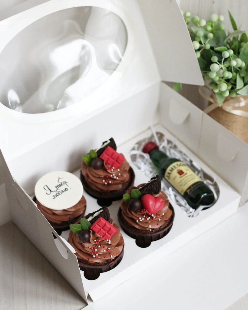 Капкейки с бутылочкой виски