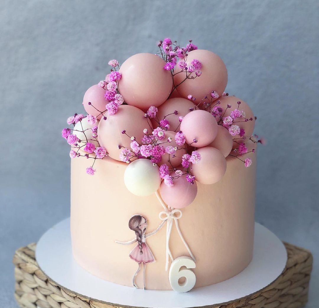 Кремовый торт на 6 лет девочке