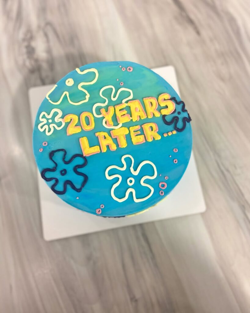 Торт в стиле Спанч Боб