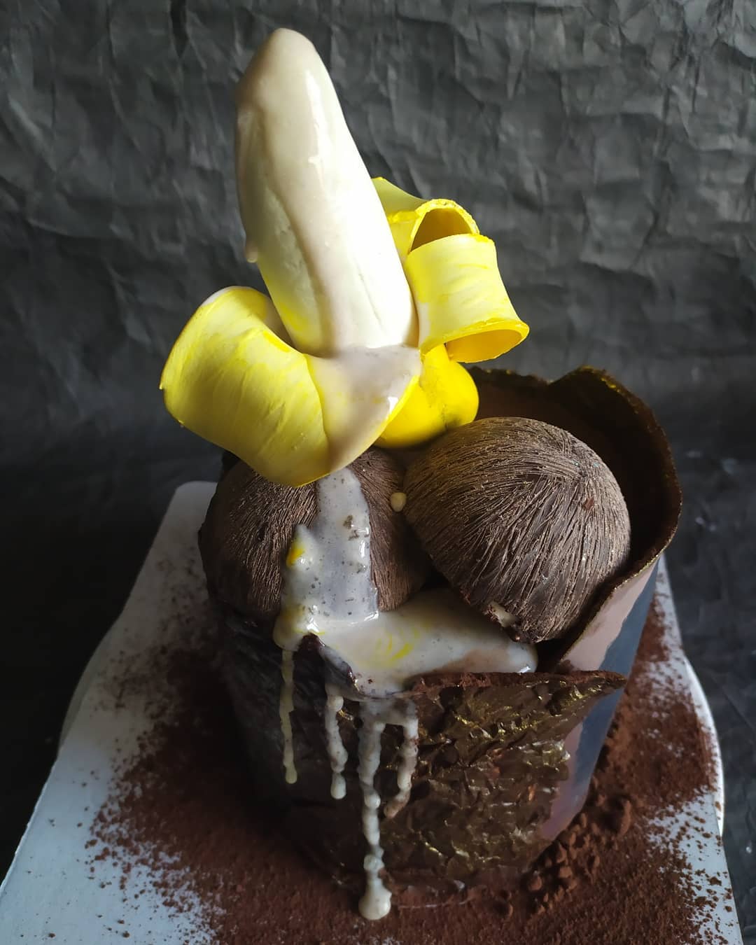 Эротический торт "Банан с кокосами"